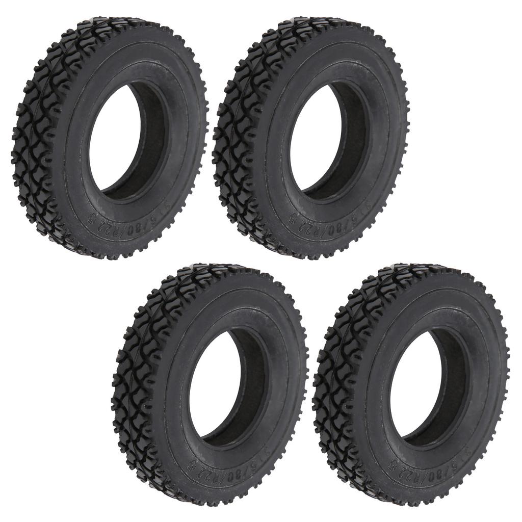 4Pcs 20mm Width Shoe Sole Pattern Tyre for Tamiya Tractor Truck 1 14 RC Car Black