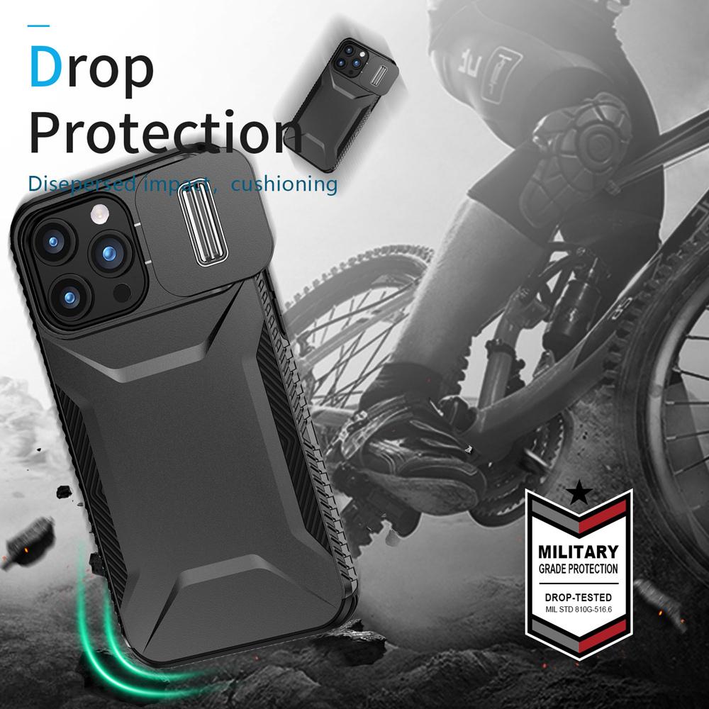 KEYSION Противоударный защитный чехол для iPhone 15 Pro Max 15 Plus, защитный чехол для объектива камеры Slide для iPhone 12 13 14 Pro Max