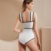 2025 Черно-белый ретро слитный купальник женский с бантом купальник с юбкой сексуальный купальник монокини пляжный боди пляжная одежда