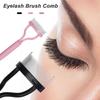 1pc Eyelash Comb Lash Makeup Eyelash Separator Eyebrow Grooming Brush Tool with Transparent Case Curved Design Fit the Eye Shape