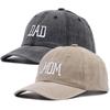 Унисекс washed cotton cap DAD MOM Вышивка Бейсболка Для улицы Пара Шикарные Папины кепки