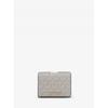 Jet Set Travel Compact Wallet Medium Mk Signature 35s3gtve2v35 Pearl Gray