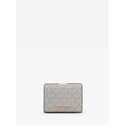 Компактный кошелек Jet Set Travel Medium Mk Signature 35s3gtve2v35 Pearl Grey