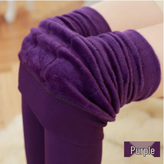 Женские бархатные утепленные леггинсы - Большой размер, Корейский стиль, Жемчужный бархат, Тепло 200 г для осени и зимы