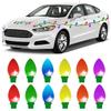 2024 Christmas Car Decoration Sticker Popular Magnetic Santa Claus Light Bulb Snowman Reflective Sticker Decorative Accessories