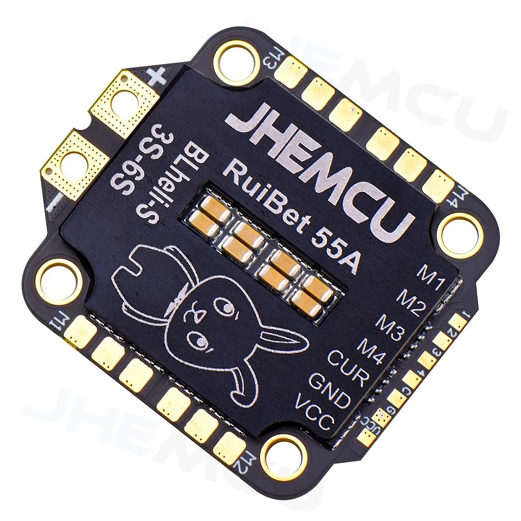 JHEMCU RuiBet 55A BLHELI_S Dshot600 3-6S Бесщеточный регулятор скорости 4 в 1 30X30 мм для полетов FPV вольным стилем