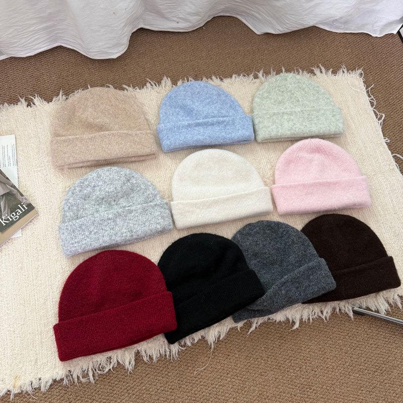 Women's Super Soft Knitted Beanie - Solid Color, Windproof, Winter Warm Wool Hat for Cold Weather.