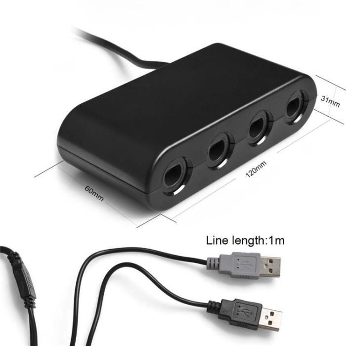 Адаптер для Nintendo Wii U и 4-портового контроллера Gamecube; USB-переключатель для ПК