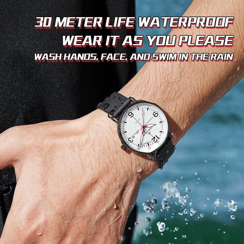 UTHAI Новые мужские часы Модные Трендовые Высокие по внешнему виду Водонепроницаемые Ночная подсветка Календарь Молодежные Кварцевые часы Часы Подарок