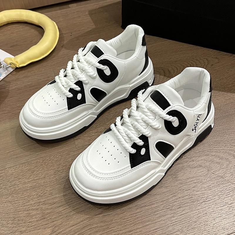 Popular little white shoes women's sports shoes 2024 new women's shoes versatile platform ins trendy niche casual board shoes