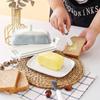 Ceramic Butter Box Household Storage Tray Kitchen Organizer Cheese Fresh-keeping Box  Living Room