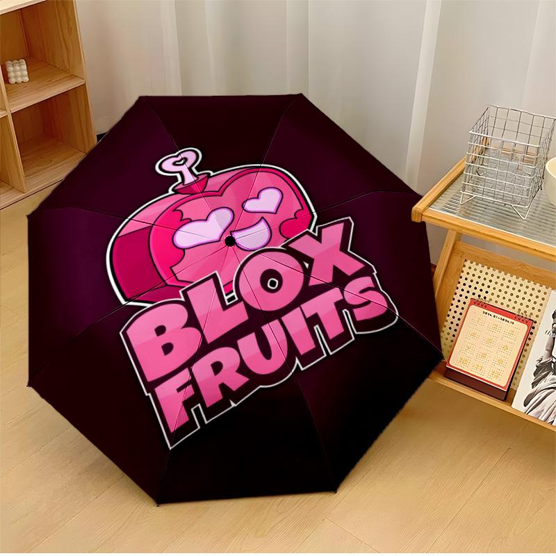 Зонт с принтом Blox Fruits, легкий, для путешествий, кемпинга и отдыха, незаменимая вещь для семейного отпуска и подарков на день рождения
