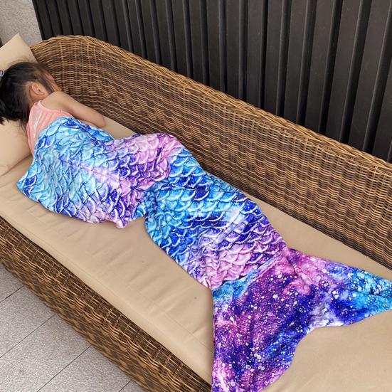 Одеяло с русалкой креативной формы, очень мягкое, приятное для кожи, моющееся, невыцветающее, утолщенное зимнее теплое одеяло для сна