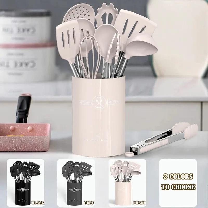 Umite Chef Силиконовый кухонный набор для приготовления пищи, 43 шт. Набор лопаток, антипригарное покрытие, термостойкое - Лучший кухонный набор посуды