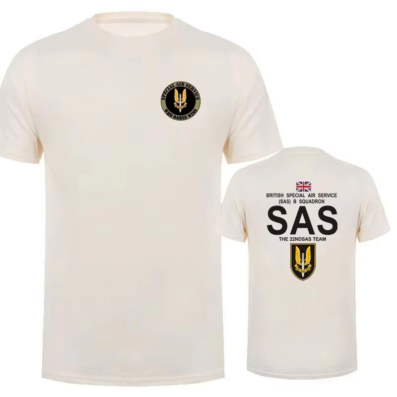 Военная футболка SAS Снайпер Мужская Армейская футболка для Мужчины Специальные Военные Операции Короткий Рукав Хлопок Мужская Летняя Футболка