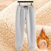 Winter Fleece Pants Thick Warm Thermal Trousers Drawing Men Fitness Drawstring Pants Jogging Sweatpants Gym Running Fitness Leggings
