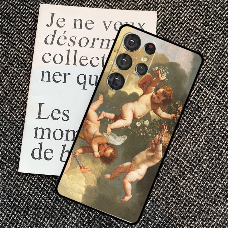 Чехол с ангелами эпохи Возрождения для Samsung Galaxy S23 Ultra S22 S20 S21 FE Note 10 20 Ultra S8 S9 S10 S24 Plus