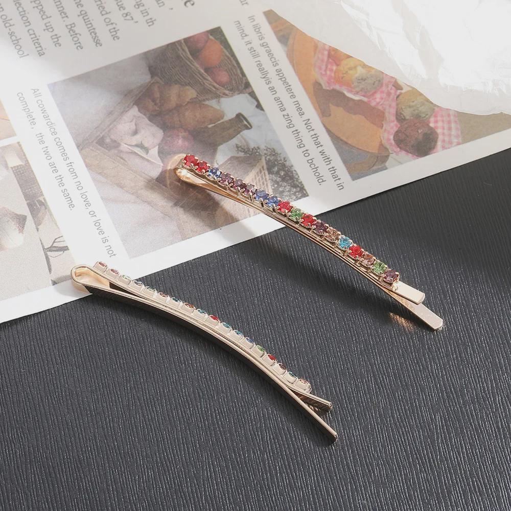 Шикарная заколка для волос Diamond Row: Элегантная и модная высококачественная челка на весенней заколке для волос