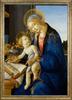 Плакат Сандро Боттичелли и обои для интерьера формата А3 Живопись Искусство Плакат Золотая рамка (Мадонна Младенец)
