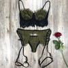 New Lace Sexy Lingerie Transparent Hot Lace Erotic Underwear Bra Set and Garter Hot Erotic Sleepwear Likable  Appeal