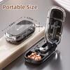 Dustproof Portable Pill Cutter Adjustable Daily Tablet Splitter 2 in 1 Pill Storage Box  Travel
