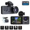 Car DVR 3 Cameras Full HD 1080P Dual Lens Car DVR Camera 2.0 Inch IPS Screen with Rear Camera