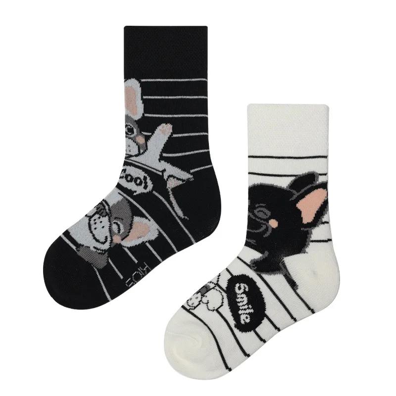 AB Новые детские носки в стиле родитель-ребенок для мальчиков и девочек, красочные, милые, мультяшные, модные, спортивные, детские, средней длины, хлопковые