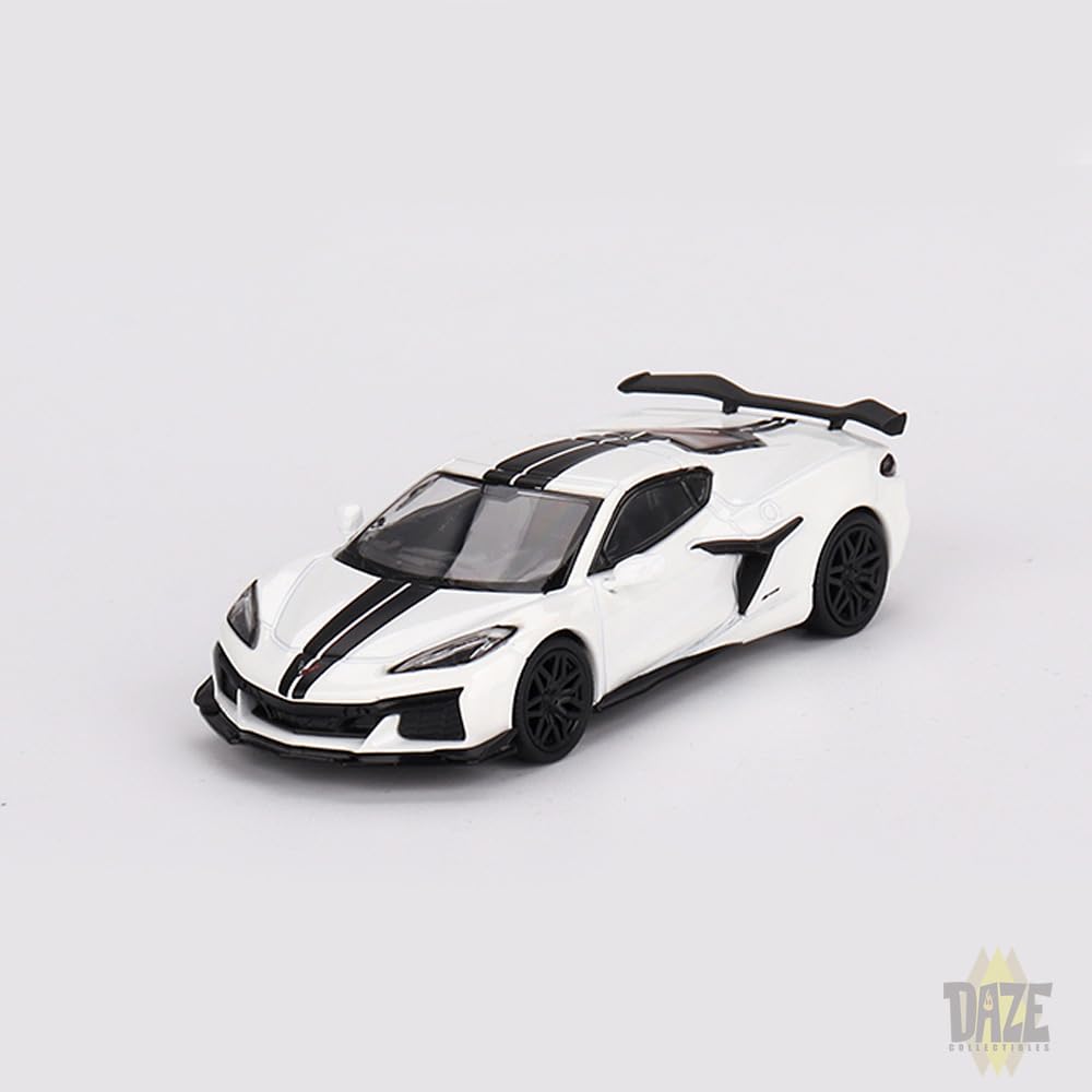 MINI GT Масштаб 164 США. MiJo Toys Лимитированная серия Chevrolet Corvette Z06 2023 (Арктический белый)