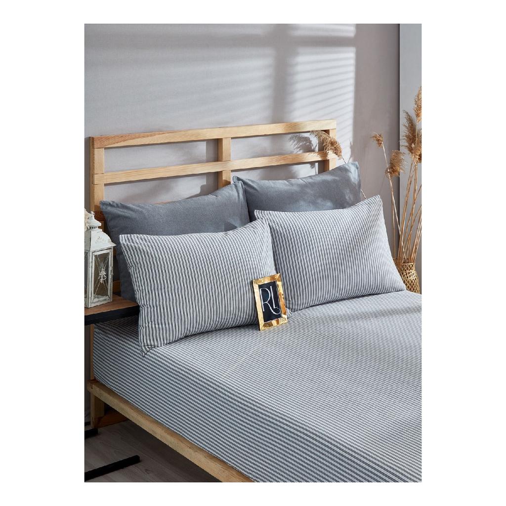 Двойной комплект пододеяльников из органической пряжи Atlantis, окрашенный в пряжу (без листа)