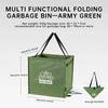 New Upgrade 64L Canvas Utility Bag, Durable Foldable Outdoor Trash Pouch W/Stake Loops, Multi-Pocket Camping Accessories Holder