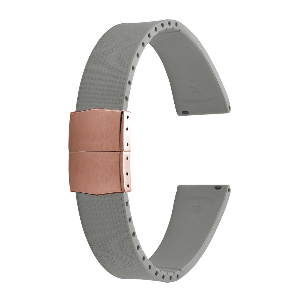 20 мм каучуковые ремешки Delugs CTS Fkm для часов с застежкой-бабочкой 4 цветов Уникальная текстура Быстросъемный ремешок для часов для брендовых часов