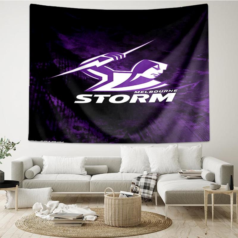 Melbourne Storm Team Tapestry Room Decoration Wall Hanging for Living Room Bedroom, dormitory, Birthday and Christmas gifts