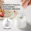 Mini & Mighty Milk Frother Wand – Powerful Handheld Coffee Frother, Battery Operated Drink Mixer – Compact Pocket Size – Detachable Whisk for