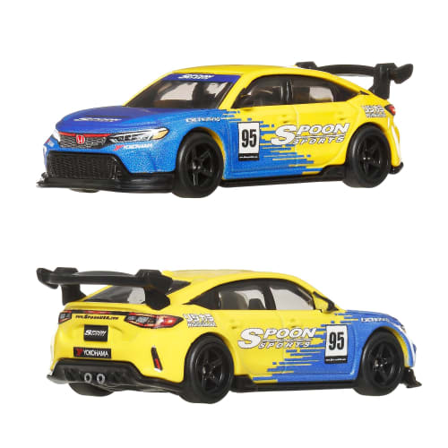 Hot Wheels Premium 2-Pack 99 Honda Civic Type R (EK9) / Honda Civic Type R Vehicle Toy Miniature Car for Ages 3 and Up, Multi-Purpose, JBL00