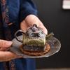 Глиняный чайник с прозрачной глазурью, обжиг на дровах, креативный, небесно-круглый, маленького объема, одиночный, из китайской печи, вращающийся чайник