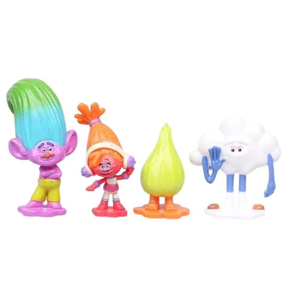 12 шт./Набор Фигурки Тролли Branch Critter Skitter Тролли Дети Тролли ПВХ Фигурка Действия Игрушка Мультяшный Дизайн Персонаж Дети