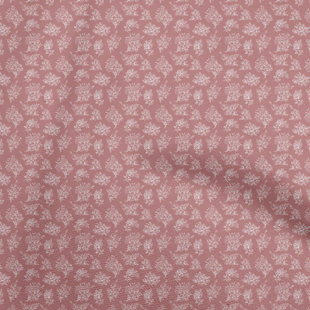 oneOone Cotton Flex Dusty Pink Fabric Toile Craft Projects Decor Fabric Printed By The Yard 40 Inch