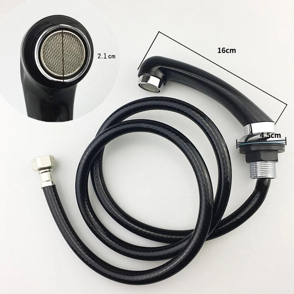 Hose Head Black Shower Easy Installation Pipe 117cm