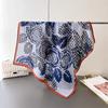 Headscarf imitation velvet scarf small thin fashion velvet French herringbone pattern versatile women's light luxury square scarf silk scarf