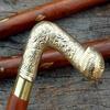 Unique Longest Curved Shape Vintage Designer Style Brass Handle for Wooden Walking Stick Victorian Walking Cane Gift