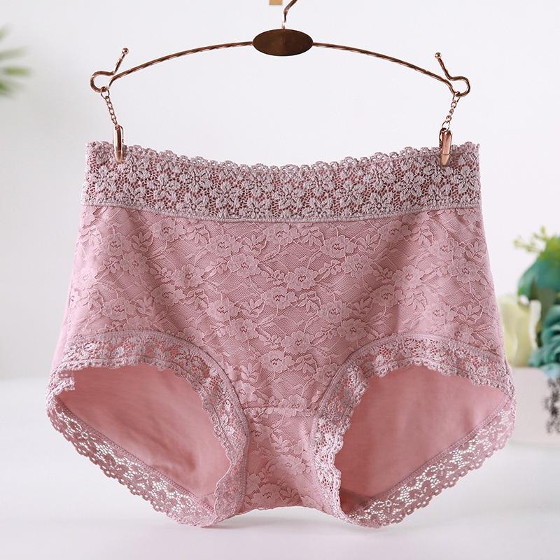 Большие размеры от L до 3XL Хлопковые трусики для женщин вес от 40 до 85 кг Высокая талия Кружевные слипы удобные трусы женское нижнее белье