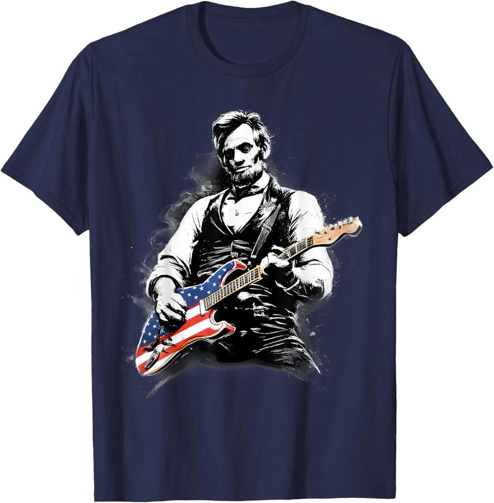 Abraham Lincoln Abe Lincoln Playing Guitar Unisex T-Shirt