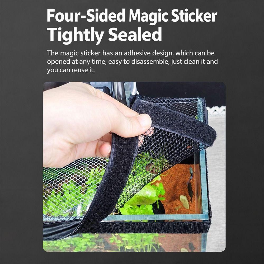 Fine Mesh Fish Tank Net Lid Black Aquarium Anti-jump Net Durable Fish Tank Lid Cover Marine Tanks