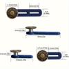 4-piece adjustable denim button extender - медленная пуговица с синей пластиковой ручкой, унисекс эластичный удлинитель пояса