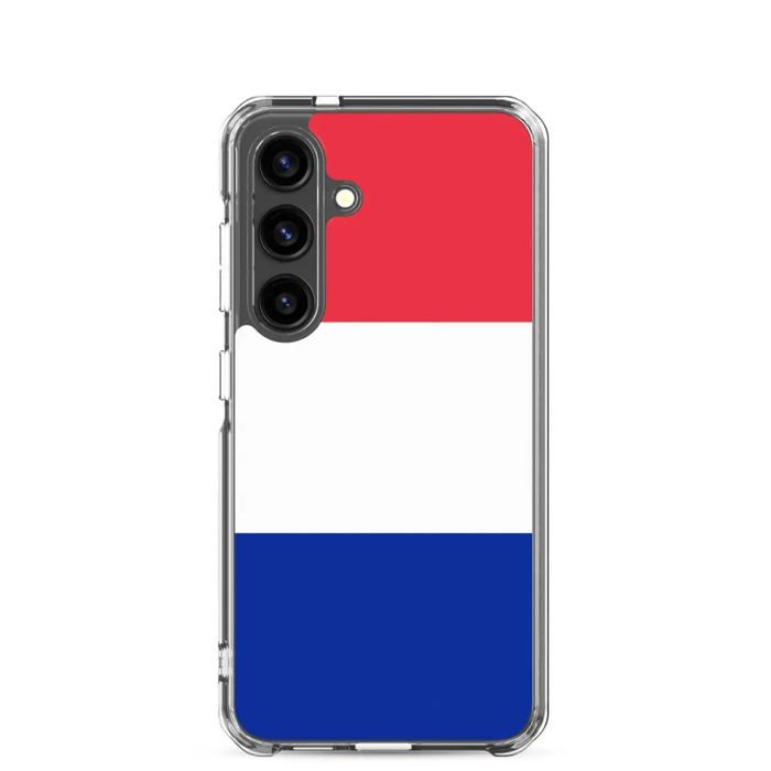 Coque Téléphone - Samsung - Galaxy S24 Plus - Drapeau France - Souple - Multicolore