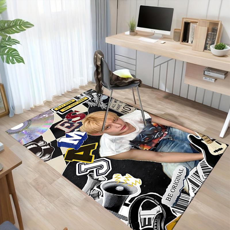 Music Rebellion Carpet For Playroom Bedroom Living Room Sofa Home Decorkids Game Area Rug Nonslip Floor Mat