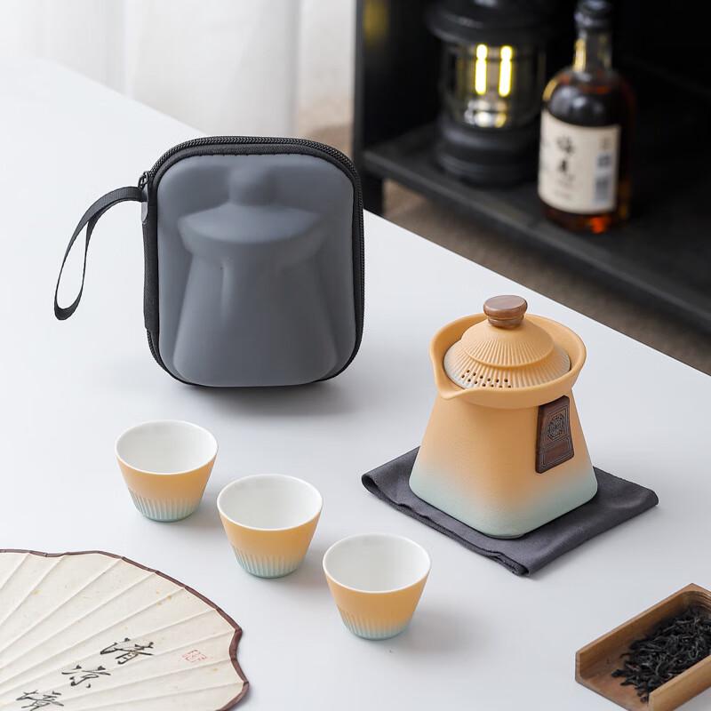 Gugong Palace Style Portable Ceramic Tea Set