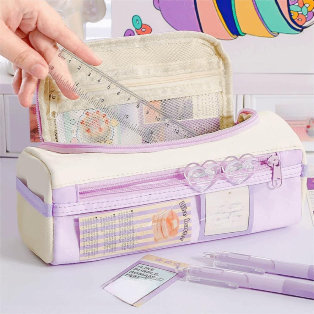 Large Capacity Korean Pencil Bag Cosmetics Storage Stationery Storage Bag Office Supplies