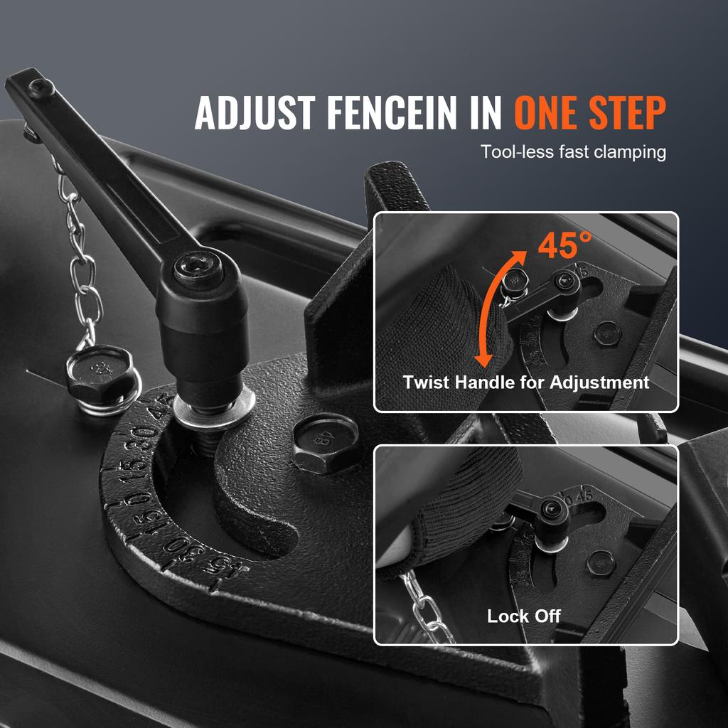 SucceBuy 2300 Вт Абразивно-отрезная пила 14"/355 мм Диаметр диска Отрезная пила Станок для резки стали Регулируемый угол 0-45° Торцовочная пила