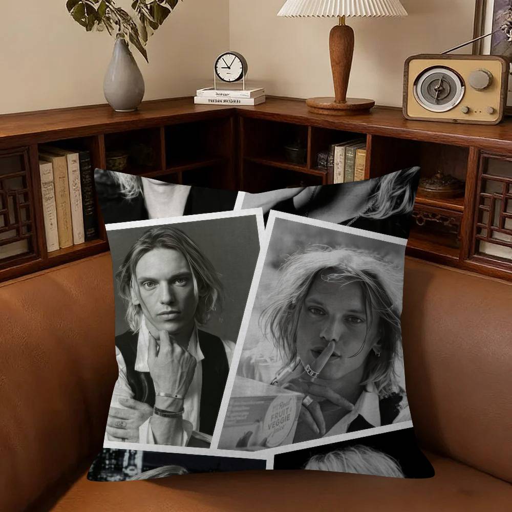 Actor J-Jamie Campbell Bower Pins Cushion Cover Car Throw Pillow Case For Sofa Car Christmas Gift